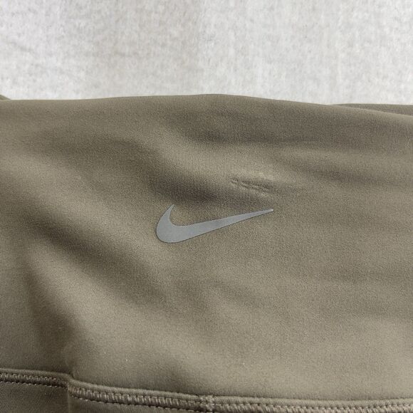 Nike One Leggings Women XS Brown Mink Pocket Preppy Yoga Dri-FIT Training Pants - Picture 8 of 12